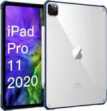MoKo Case Fit iPad Pro 11" 2018/2020 [Support Apple Pencil 2 Charging] Flexible TPU Air-Pillow Edge Bumper Cushion Combines Clear Slim Lightweight Transparent Hard PC Back Cover - Blooming Flowers