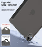 MoKo Case Fit iPad Air 5th/4th Generation 10.9 Inch Case 2022/2020, Slim Trifold Stand Cover with Soft Frosted Back, Auto Wake/Sleep, Support Touch ID and iPad 2nd Pencil Charging,Black