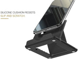 MoKo 2 Pack Phone/Tablet Stand, Foldable Desktop Holder for 4-11" Devices, Fit with iPhone 13 Pro Max/13, iPhone 12/12 pro Max/11, iPad Air 4/Mini 6 2021, iPad 9th 10.2, Galaxy S20, White + Black