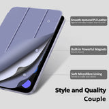 MoKo Magnetic Case for iPad Mini 6, iPad Mini 6th Generation Case 2021, Magnetic Smart Folio Case Slim Lightweight Protective Shell Stand for iPad Mini 6 8.3-inch, Auto Wake/Sleep,Grayish Purple