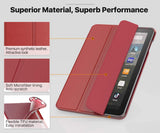 MoKo Case Fits Kindle Fire HD 8 & 8 Plus Tablet (10th Generation, 2020 Release), Soft TPU Translucent Frosted Back Cover Slim Smart Shell, Auto Wake/Sleep - Red