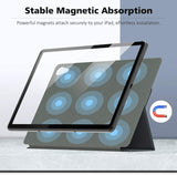 MoKo Case for Lenovo Tab P11 Plus 2021 (TB-J616F/607F) & P11 2020 (TB-J606F/606X/606L) 11", Smart Stand Cover, Magnetic Adsorption with Auto Wake for for Lenovo Tab P11/Tab P11 Plus, Gray