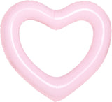 MoKo Inflatable Pool Float for Kids Adults, Heart Shaped Swim Ring 120cm Diameter Summer Swimming Tube Water Fun Beach Party Pool Toys Swimming Circle