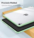 MoKo Case Fit iPad Air 5th/4th Generation 10.9 Inch 2022/2020 - Slim Transparent Hard PC Clear Back Cover, Flexible TPU Shell with Air-Pillow Edge Bumper, Support Apple Pencil 2 Charging, Green