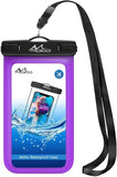 MoKo Waterproof Phone Pouch, Underwater Cellphone Case Dry Bag with Lanyard Armband Compatible with iPhone 11/11 Pro Max, X/Xs/Xr/Xs Max/SE 3, 8/7/6 Plus, Samsung S10/S9/S8 Plus, A10E,Note 10,SkyBlue