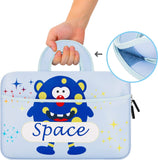 MoKo Fire HD 10 Inch Kids Tablet Sleeve Case Bag, [Shock-Proof] Zipper Handle Pouch Portable Neoprene Cover for Fire HD 10 Kids Edition, Kindle Fire HD 10.1 Inch, Light Blue