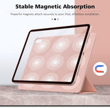 MoKo Magnetic Case for iPad Air 5th/4th Generation 10.9 Inch 2022/2020, Auto Wake/Sleep, Support 2nd Pencil Charging, Magnetic Back Shell Protective Smart Stand Cover for iPad Air 5/4 Case, Rose Gold