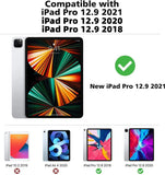 MoKo Magnetic Case Fit iPad Pro 12.9 5th/4th/3rd Generation Case 2021 2020 2018, [Support Apple Pencil 2nd Charging] Slim Lightweight Smart Folio Shell Stand Cover Auto Wake/Sleep, Grey Purple