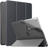 MoKo Case for New iPad 9th/8th/7th Gen Case (2021/2020/2019), Soft TPU Translucent Frosted Back Cover Slim Shell Protective Case with Stand for iPad 10.2 inch,Auto Wake/Sleep,Peach Blossom