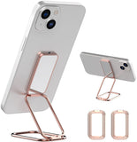 MoKo Cell Phone Ring Holder, 2 Pack Finger Kickstand 360° Rotation Adjustable Phone Ring Stand Metal Finger Grip Ring Kickstand Match Magnetic Car Mount, Fits All Smartphone, Tablets, Rose Gold