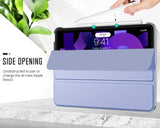 MoKo Case for iPad Air 5th Generation 2022/ iPad Air 4th Generation 2020 10.9 Inch, Trifold Stand Cover with Hard PC Back, Support Touch ID, iPad 2nd Pencil Charging, Auto Wake/Sleep,Lavender Purple