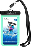 MoKo Waterproof Phone Pouch, Underwater Cellphone Case Dry Bag with Lanyard Armband Compatible with iPhone 11/11 Pro Max, X/Xs/Xr/Xs Max/SE 3, 8/7/6 Plus, Samsung S10/S9/S8 Plus, A10E,Note 10,SkyBlue