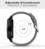 MoKo Band Compatible with Samsung Galaxy Watch 3 45MM/Galaxy Watch 46MM/Gear S3 Classic/Frontier/Huawei Watch 3 Pro, 22mm Silicone Adjustable Replacement Strap, Dark Gray