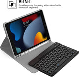 MoKo Keyboard Case for New iPad 9th Generation 2021/iPad 10.2 2020/2019 with Apple Pencil Holder, Wireless Keyboard Cover Case for Apple New iPad 9th Generation 2021/iPad 8th/7th Gen 10.2",Indigo