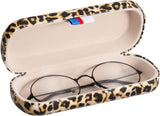 MoKo Eyeglass Case Hard Shell for Men Women, Unisex Portable Travel Sunglasses Cases PU Leather Glasses Storage Box Holder