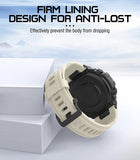 MoKo Sport Strap Compatible with Huami Amazfit T-Rex/T-Rex Pro, Soft Silicone Watch Band Adjustable Wristband Replacement Watchband with Tools, Beige