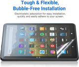 MoKo 3-Pack Screen Protector Fits All-New Kindle Fire HD 8 & 8 Plus Tablet (10th Generation, 2020 Release), Anti Blue Light Eye Protection Premium PET Screen Protectors Films - Light Blue