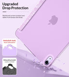 MoKo Case Fit iPad Air 5th/4th Generation 10.9 Inch Case 2022/2020, Slim Trifold Stand Cover with Soft Frosted Back, Auto Wake/Sleep, Support Touch ID and iPad 2nd Pencil Charging, Mottled Rose Purple