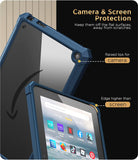 MoKo Case Fit with Amazon All-New Kindle Fire 7 Tablet (2022 Release-12th Generation) Latest Model 7", Perfect Protection with Fully Covered Soft TPU Edge Clear Back Cover for DIY, Indigo