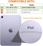 MoKo Case Fit New iPad Mini 6 Case with Pencil Holder (6th Generation 8.3" 2021), Soft TPU Frame Hard PC Clear Transparent Back Shell Smart Cover for iPad Mini 6 2021, Auto Wake/Sleep, Blue Sky Star