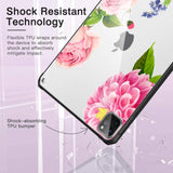 MoKo Case Fit iPad Pro 11" 2018/2020 [Support Apple Pencil 2 Charging] Flexible TPU Air-Pillow Edge Bumper Cushion Combines Clear Slim Lightweight Transparent Hard PC Back Cover - Blooming Flowers