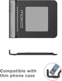 MoKo Phone/Tablet Stand, Aluminum Foldable Desktop Phone Holder for 4-12.9" Device, Fit with iPhone 13 iPad 9 iPad Mini 6, iPhone 12 Pro/iPad Air 4/3, Mini 5/4/3/2/1, Galaxy S20- Large, Black