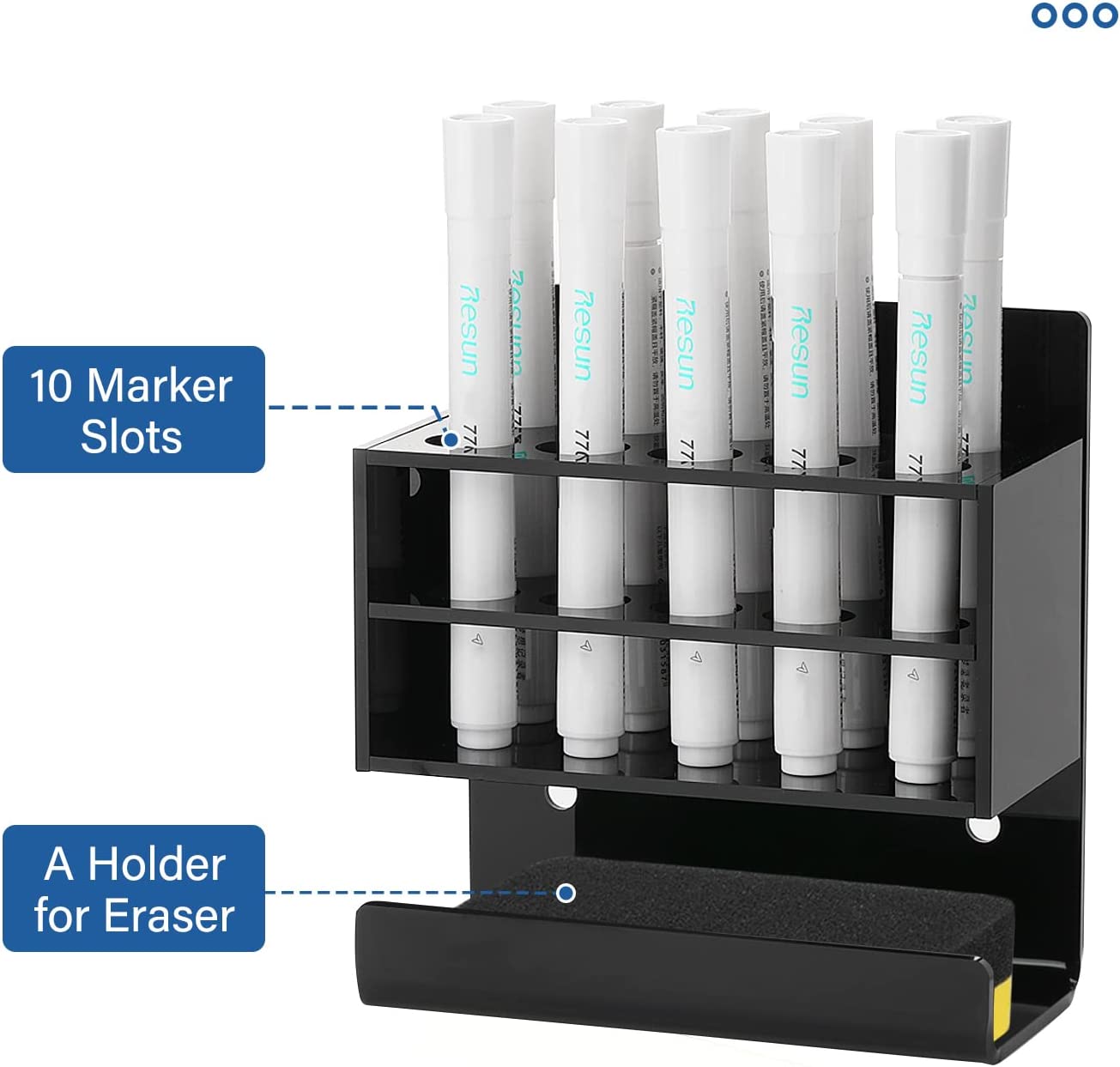 MoKo magnetische markerhouder, 2 stuks magneetlegplanken, whiteboard