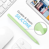 MoKo Pencil Case Compatible with Apple Pencil 2nd Gen, [2 Pieces] Silicone Pencil Holder Sleeve and Nib Cover Fit iPad Mini 6 2021/ iPad Air 4 Gen 2020/ iPad Pro 11/ Pro 12.9 2021/2020, Green