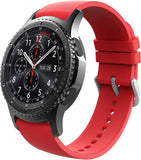 MoKo Band Compatible with Samsung Galaxy Watch 3 45MM/Galaxy Watch 46MM/Gear S3 Classic/Frontier/Huawei Watch 3 Pro, 22mm Silicone Adjustable Replacement Strap, Black