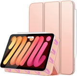 MoKo Magnetic Case for iPad Mini 6, iPad Mini 6th Generation Case 2021, Magnetic Smart Folio Case Slim Lightweight Protective Shell Stand for iPad Mini 6 8.3-inch, Auto Wake/Sleep,Grayish Purple