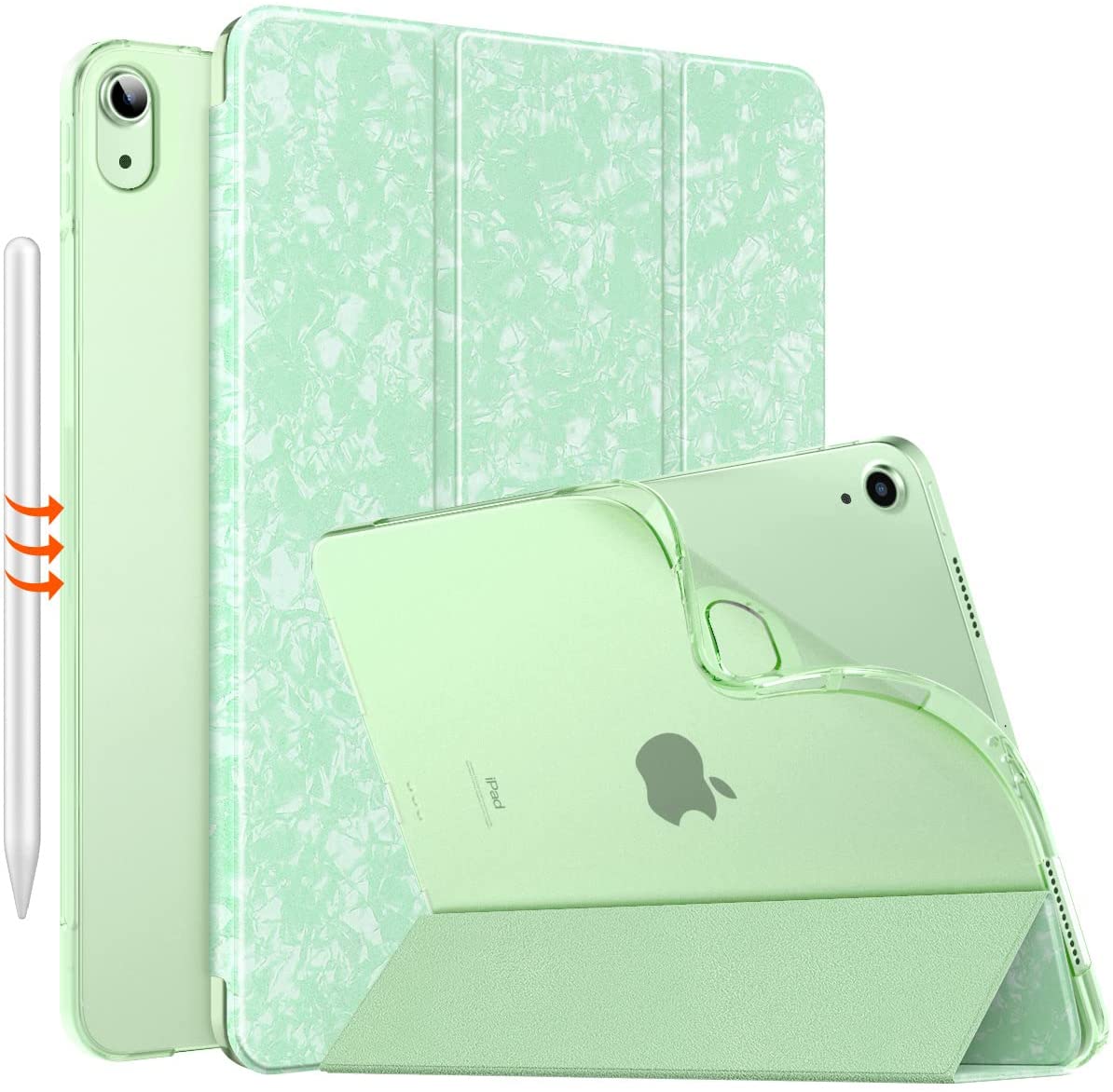 MoKo Cover per iPad Air 11 Pollici Case (M4/M3/M2) 2026/2025/2024, iPad Air 5a/4a Gen 10,9 2022/2020 con Portapenna, Cover Trifold Sottile e Leggera con Retro in PC Rigido Traslucido, Rosa MoKo Cover per iPad Air 11 Pollici Case (M4/M3/M2) 2026/2025/2024, iPad Air 5a/4a Gen 10,9 2022/2020 con Portapenna, Cover Trifold Sottile e Leggera con Retro in PC Rigido Traslucido, Rosa