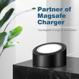 MoKo Wireless Mag-Safe Charger Stand, Compatible with iPhone 12 Mini/Pro/Pro Max 13 Magnetic Magsafe Charger Desktop Dock, Heavy-Duty Aluminum Charging Station Holder Mount Base, Black