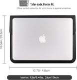 MoKo 13 Inch Laptop Sleeve Case with Document Pocket Fit with MacBook Air 13-inch Retina A1932 (2016-2020), MacBook Pro 13.3" 2016-2019 A2159 A1989 A1706 A1708, iPad Pro 12.9 2021/2020/2018, Black