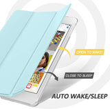 MoKo Case Fit New iPad Mini 5 2019/Mini 4 2015 (5th/4th Generation 7.9 inch), Slim Lightweight Smart Shell Stand Cover with Translucent Frosted Back Protector, with Auto Wake/Sleep, Sky Blue