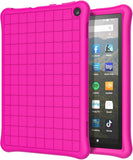 MoKo Case Fits Kindle Fire HD 8 & 8 Plus Tablet (10th Generation, 2020 Release), Flexible Soft Silicone Back Cover Impact-Resistant Shell - Blue