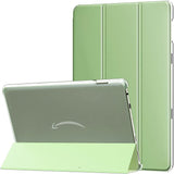 MoKo Case Fits All-New Kindle Fire HD 10 & 10 Plus Tablet (11th Generation, 2021 Release) 10.1" - Slim PU Leather Trifold Stand Cover Frosted Hard Back Shell with Auto Wake/Sleep, Bright Yellow