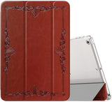 MoKo Case for New iPad 9th/8th/7th Gen Case (2021/2020/2019), Soft TPU Translucent Frosted Back Cover Slim Shell Protective Case with Stand for iPad 10.2 inch,Auto Wake/Sleep,Fragrant Flowers