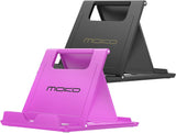 MoKo 2 Pack Phone/Tablet Stand, Foldable Desktop Holder for 4-11" Devices, Fit with iPhone 13 Pro Max/13, iPhone 12/12 pro Max/11, iPad Air 4/Mini 6 2021, iPad 9th 10.2, Galaxy S20, White + Black