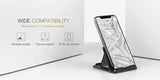MoKo 2 Pack Phone/Tablet Stand, Foldable Desktop Holder for 4-11" Devices, Fit with iPhone 13 Pro Max/13, iPhone 12/12 pro Max/11, iPad Air 4/Mini 6 2021, iPad 9th 10.2, Galaxy S20, White + Black