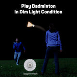 MoKo LED Badminton Shuttlecocks 6 Pack, Sports Nylon Outdoor Shuttlecocks Led Badmitton Set Lighting Badminton Birdies Glow Shuttlecock Glow Lighting Badminton Sets for Yard Game - White