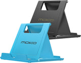 MoKo 2 Pack Phone/Tablet Stand, Foldable Desktop Holder for 4-11" Devices, Fit with iPhone 13 Pro Max/13, iPhone 12/12 pro Max/11, iPad Air 4/Mini 6 2021, iPad 9th 10.2, Galaxy S20, White + Black