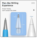 MoKo Pencil Tips for Apple Pencil 1st / 2nd Generation, 4 Pack 0.75mm No Wear Out Fine Point Precise Control Pen Like Nibs for iPad Pro Pencil/iPencil, White&Black