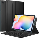 MoKo Keyboard Case Compatible with Galaxy Tab S6 Lite 2020, Magnetic Cover Shell Case with Removable Wireless Keyboard Fit Samsung Galaxy Tab S6 Lite 10.4 2020 SM-P610/P615, Geometric Dark Green