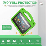 MoKo Case Fits Kindle Fire HD 8 & 8 Plus Tablet (10th Generation, 2020 Release), Shockproof Heavy Duty EVA Kids-Friendly Cover with Hand-Grip Convertible Stand - Green