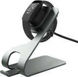 MoKo Magnetic Charger Stand Compatible with Fitbit Inspire/Inspire HR/Ace 2 SmartWatch, Aluminum Charging Dock Station with 4.9FT USB Replacement Cable, Space Gray
