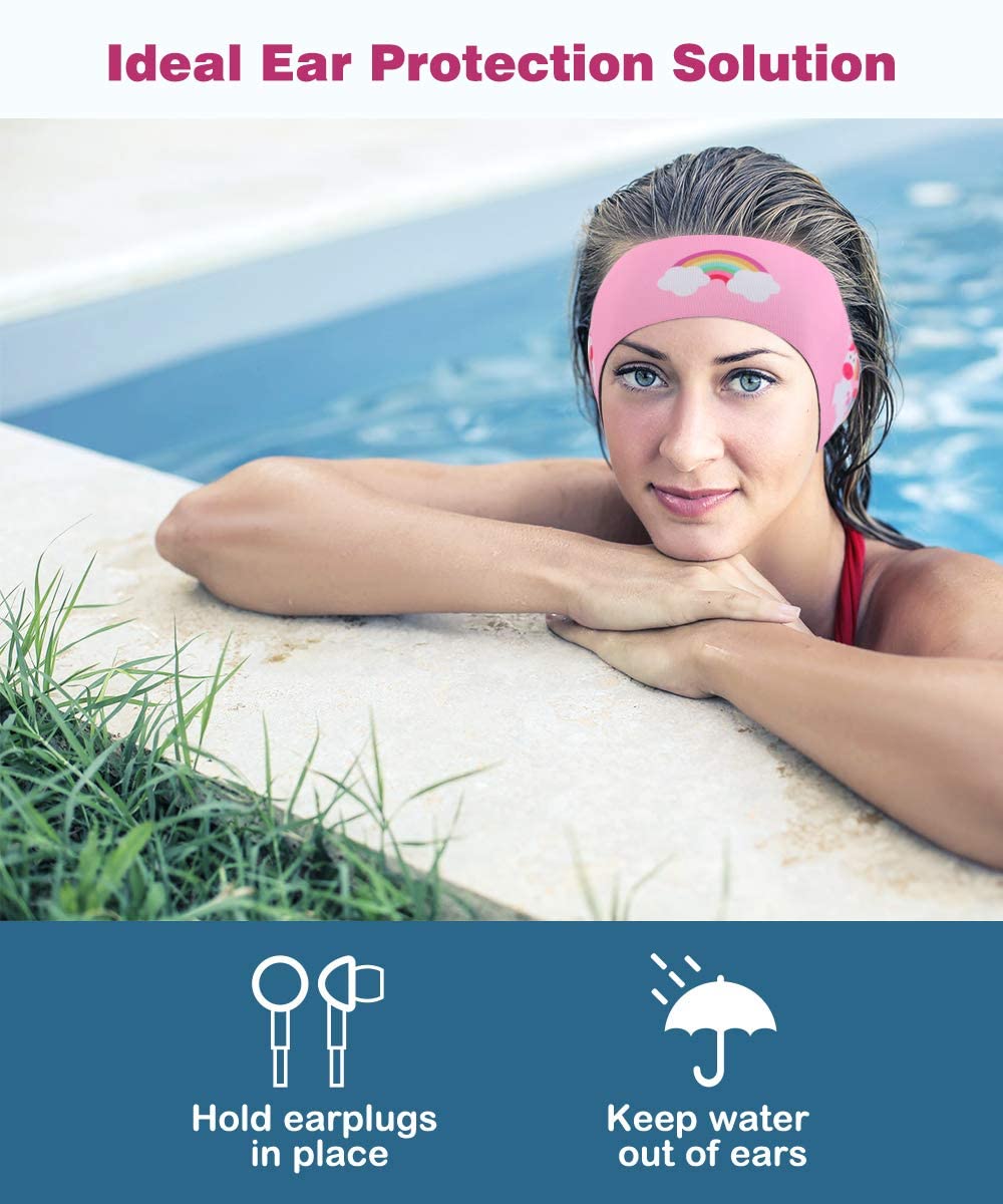 thumbnail image 2 of Vllold Swim Ear Bands - Ear Wrap Keeping Water Out | Breathable Protection Wrap, Swimmers Headband Adjustable For Boys Teens Kids Men Adult Women 2 of 12