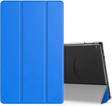 MoKo Case for Amazon Fire HD 10 Tablet (7th and 9th Generation, 2017 and 2019 Release) 10”, Smart Shell Stand Cover with Translucent Frosted Back for Fire HD 10.1 Inch - Jungle Night