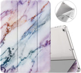 MoKo Case for New iPad 9th/8th/7th Gen Case (2021/2020/2019), Soft TPU Translucent Frosted Back Cover Slim Shell Protective Case with Stand for iPad 10.2 inch,Auto Wake/Sleep,Various Flowers