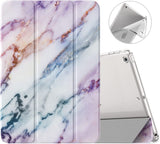 MoKo iPad 10.2 Case for iPad 9th Generation 2021/ iPad 8th Generation 2020/ iPad 7th Gen 2019, Soft Frosted Back Cover Slim Shell Case with Stand for iPad 10.2 inch,Auto Wake/Sleep, Purple Marble