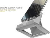 MoKo Phone/Tablet Stand, Foldable Tablet Holder Fit with iPhone 13 Pro Max/13 Pro/13, iPhone 12/12 pro Max/11/Xs Max, iPad Pro 11, iPad Air 4/Mini 6 2021, iPad 9th 10.2", Gray
